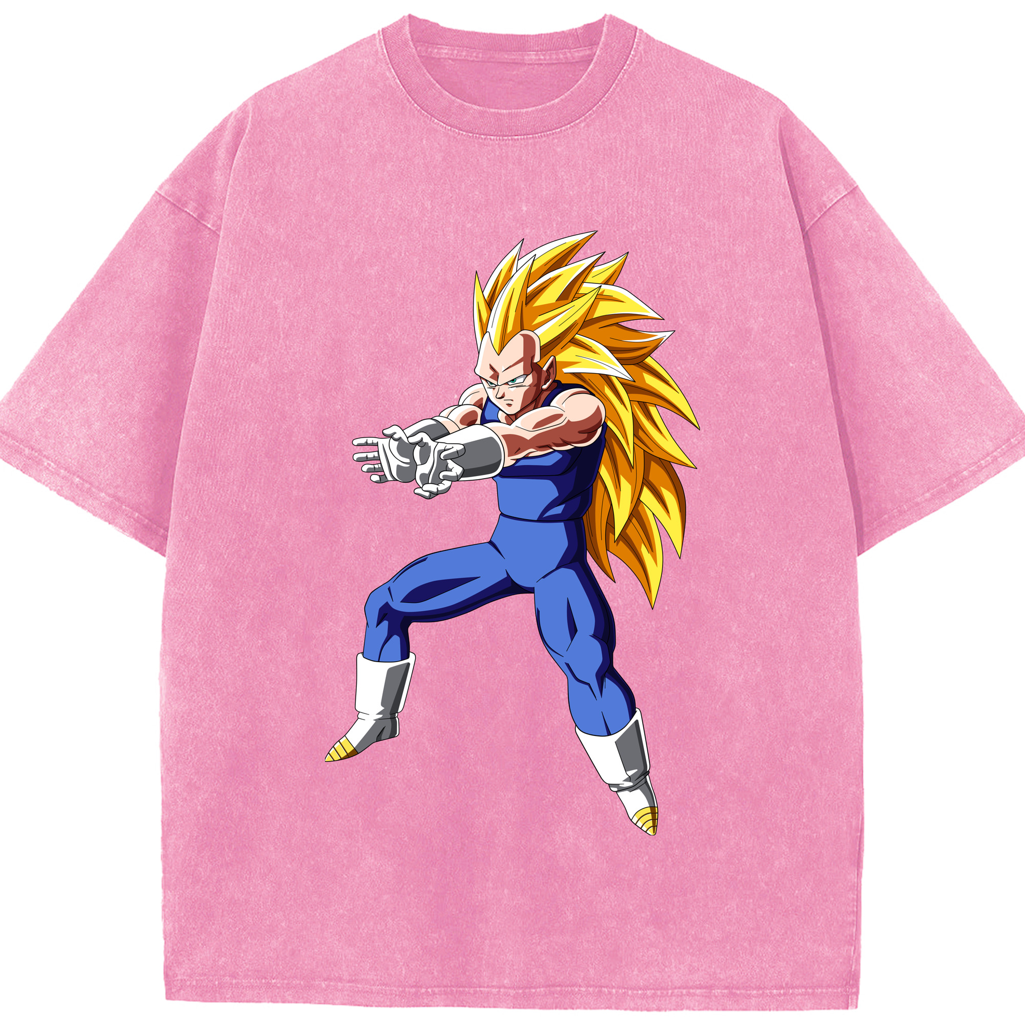 （画像用） ドラゴンボール ベジータ四世（Bejīta Yonsei）DRAGON BALL Vegeta IV 綿100% ヴィンテージ風 半袖Tシャツ（フロントプリント）